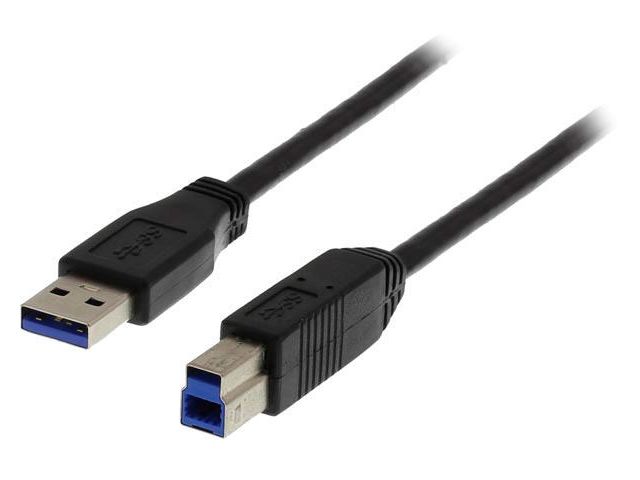 DELTACO Kabel USB 3.0 A-B 2m, st