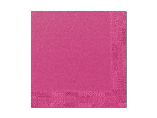 Duni Engångsservett, 3-lagers, enfärgad, ¼-vikt, 33 cm, fuchsia, fp om 125 st
