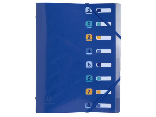 Exacompta Sorteringsmapp BeeBlue PP 8-flik Navy Blue, st