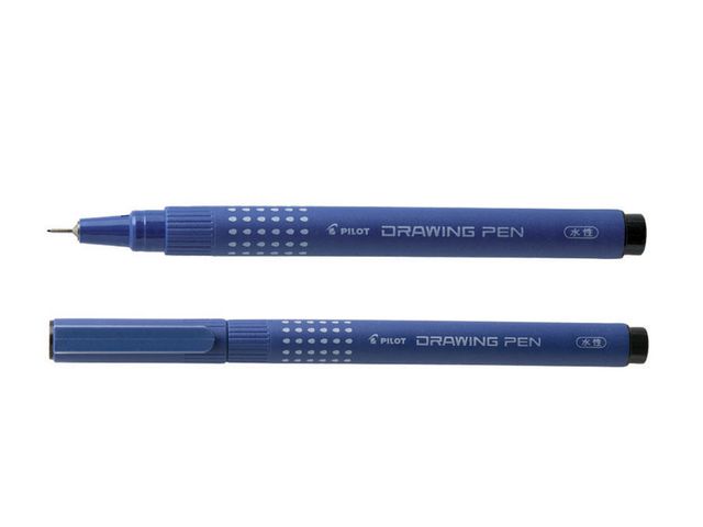 Pilot Ritpenna, Fineliner, rita, 0,2 mm spets, svart pennkropp, svart bläck, st
