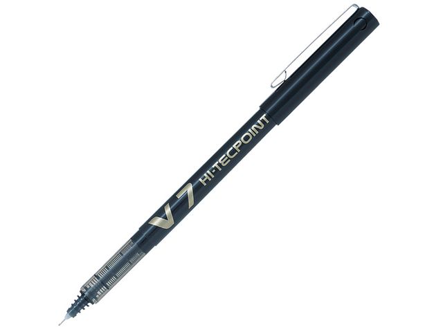 Pilot Bläckkulpenna, Hi-Tecpoint V7, 0,7 mm, svart, st