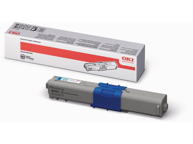 OKI Toner, hög kapacitet, cyan, singelförpackning, 44469724, st