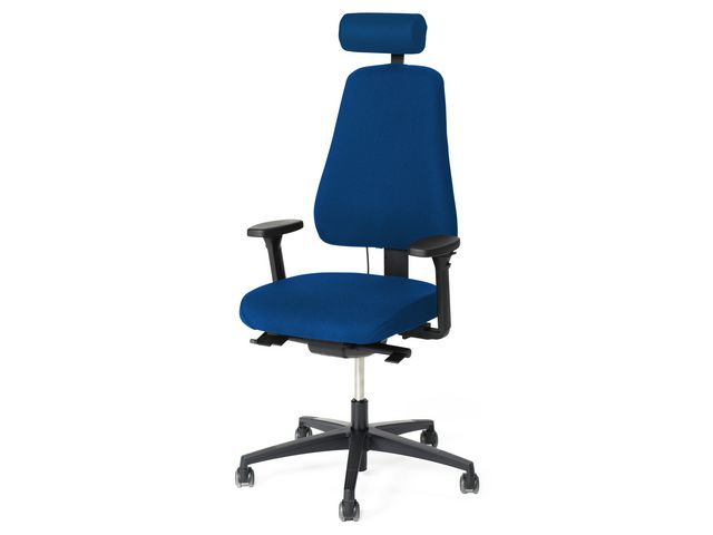 LANAB DESIGN Kontorsstol LD6340 med svankstöd, sitthöjd 42-54 cm Blå, st
