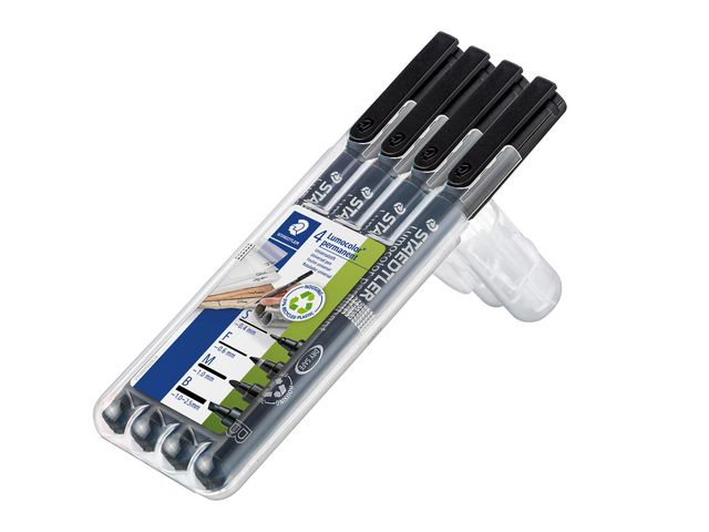 Staedtler Universalpenna svart, fp om 4 st
