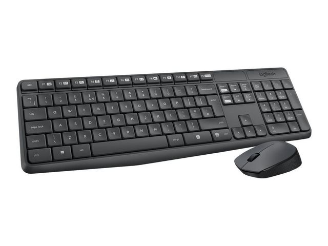 Logitech Tangentbord+Mus MK235 WL, st