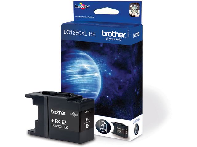 Brother Bläckpatron, LC1280XL BK, LC-1280XLBK, Innobella™, svart, singelförpackning, hög kapacitet, st