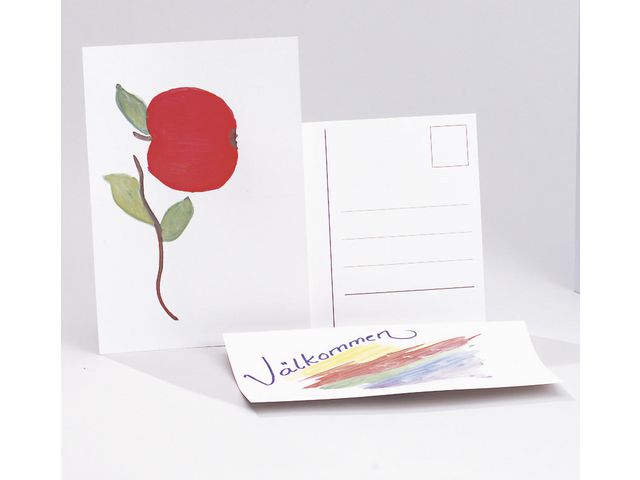Vykort, förtryckt adressruta, kartong, vit, fp om 50 blad