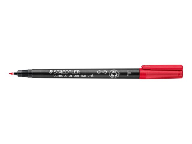 STAEDTLER Lumocolor Universalpenna Lumocolor® 318 permanent, tunn spets, 0,6 mm linjebredd, röd, st