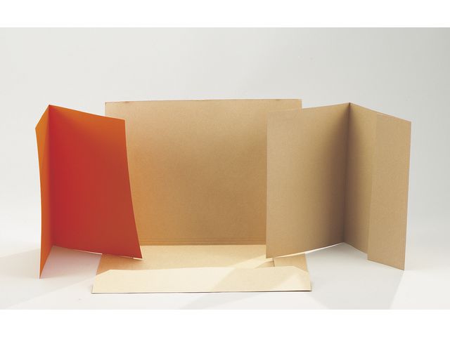 Mapp kartong 3-klaff A3 brun, st