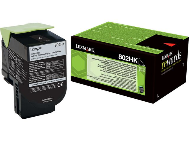 Lexmark Toner 80C2HKE Svart, st