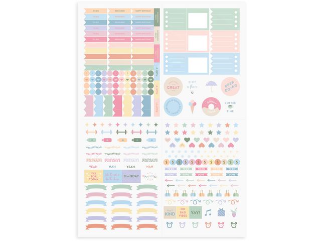 Burde Stickersark Pretty Pastels, st