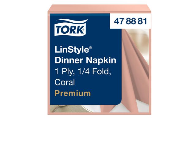 Tork Servetter LinStyle coral 39x39cm, fp om 50 st