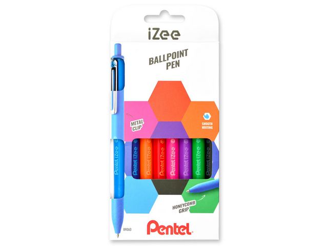 Pentel Kulpenna iZee sorterade färger, fp om 8 st