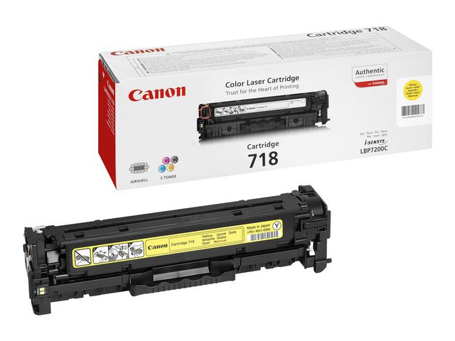 Canon Toner 718, 2659B002AA, gul, singelförpackning, st