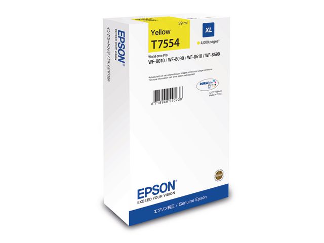 Epson Bläckpatron C13T755440 Gul, st