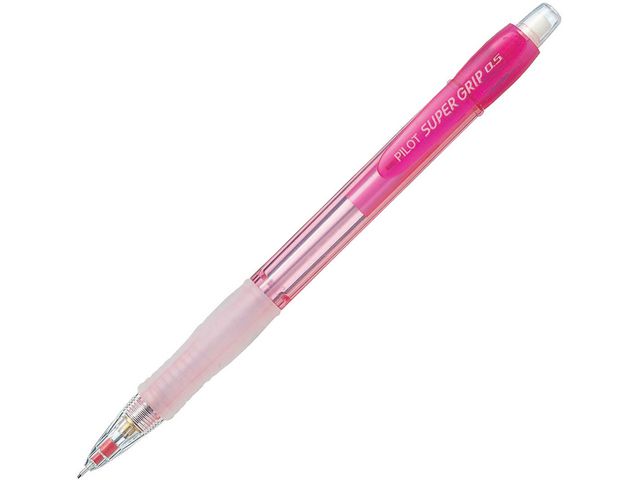 Pilot Stiftpenna, Super Grip Neon 0,5 mm spets, neonröd pennkropp, st