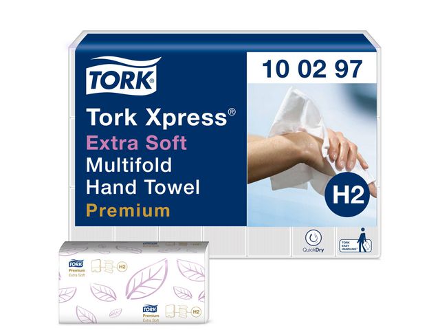 Tork Pappershandduk Premium Xpress Soft H2, fp om 21 x 100 blad
