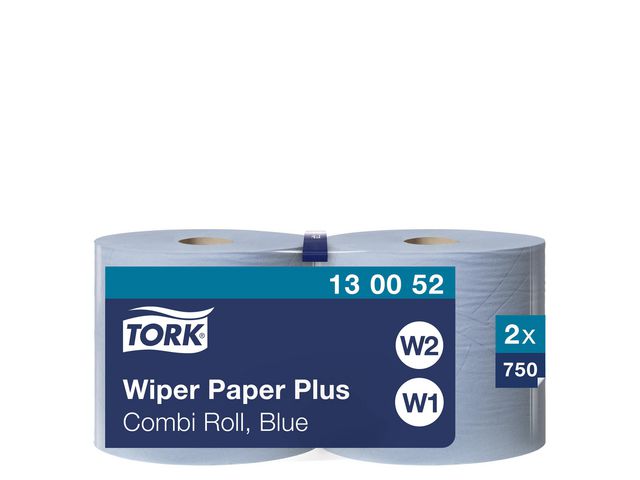 Tork Industritork Plus Combi W1/2 blå, fp om 2 st