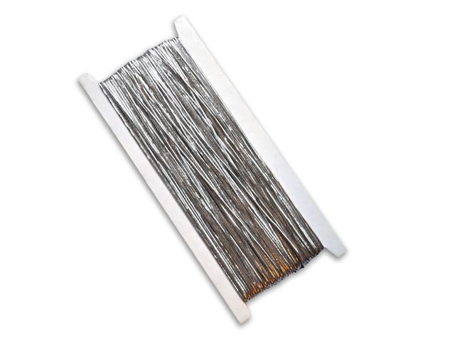 PLAYBOX Halsbandssnöre, nylon, 50 m, silver, rulle om 50 m