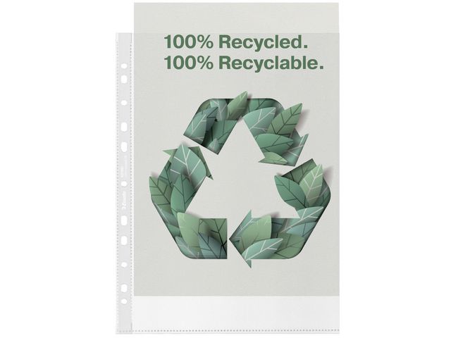 Esselte Plastficka recycled A4 präglad 0,10mm, fp om 50 st