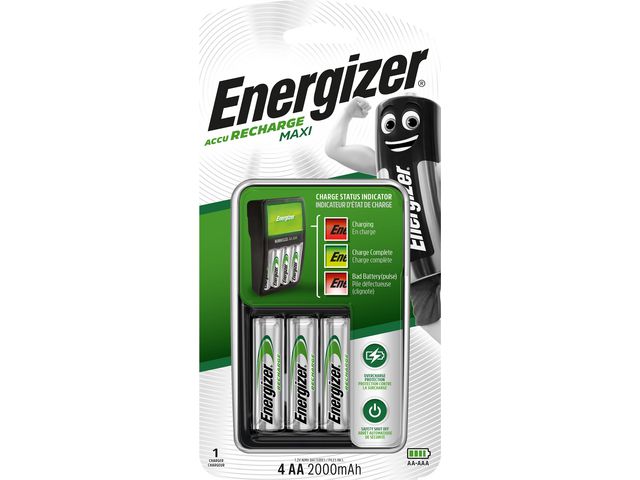 Energizer Batteriladdare Maxi + 4AA, st