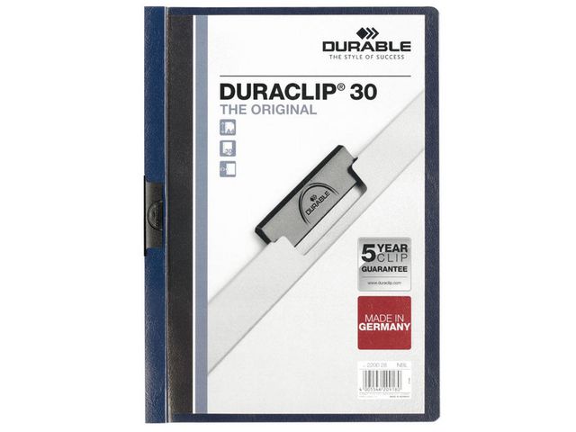 Durable Klämmapp Duraclip 2200 A4 3mm m.blå, st