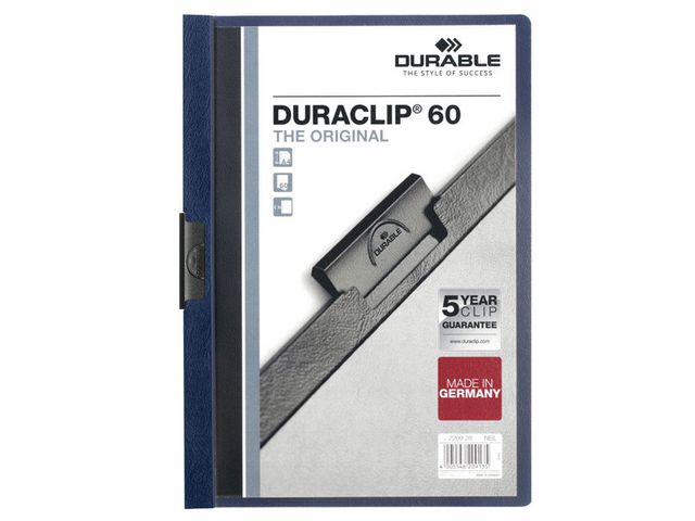 Durable Klämmapp Duraclip 2209 A4 6mm midnattsblå, st