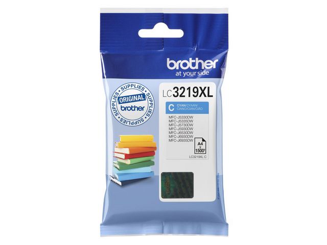 Brother Bläckpatron LC3219XLC Cyan, st