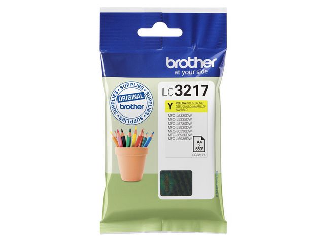 Brother Bläckpatron LC3217Y Gul, st