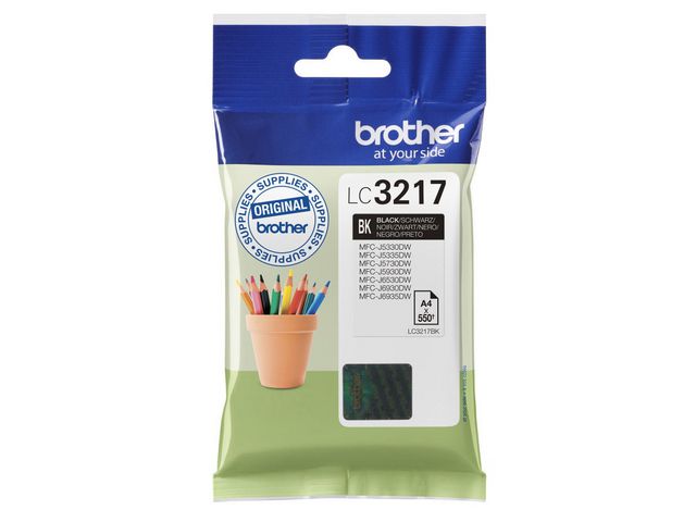 Brother Bläckpatron LC3217BK Svart, st