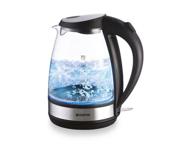 CHAMPION Vattenkokare glas 1,7L, st
