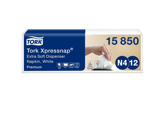 Tork Servett Premium N4 2-lag vit, fp om 1000 st
