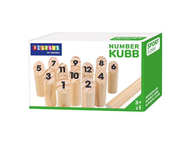 PLAYBOX Nummerkubb, fp om 12 st