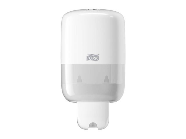Tork Dispenser för  tvål och lotion, vitt, plast, 500ml 206 x 112 x 114mm, st