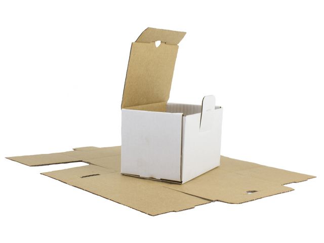 Boxon E-handelslåda 320x215x55mm vit A4 ES37, st