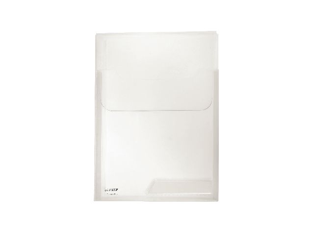 Leitz Plastficka, A4, stansad, 180 mikrometer, polypropylen, skrovlig, 11 hål, genomskinlig vit, fp om 3 st