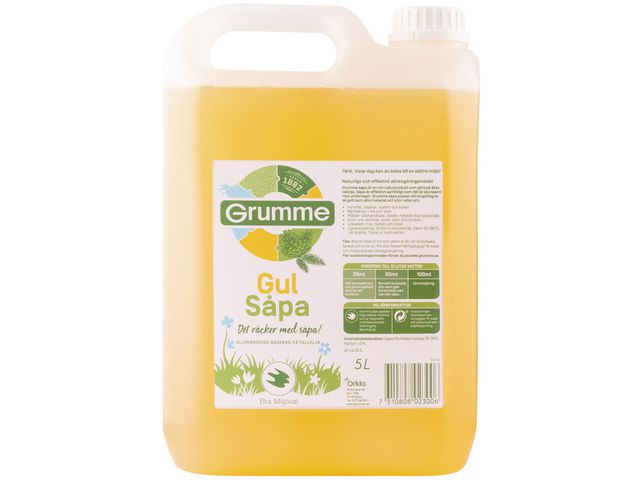 Grumme Såpa Gulsåpa 5l, flaska om 5 l