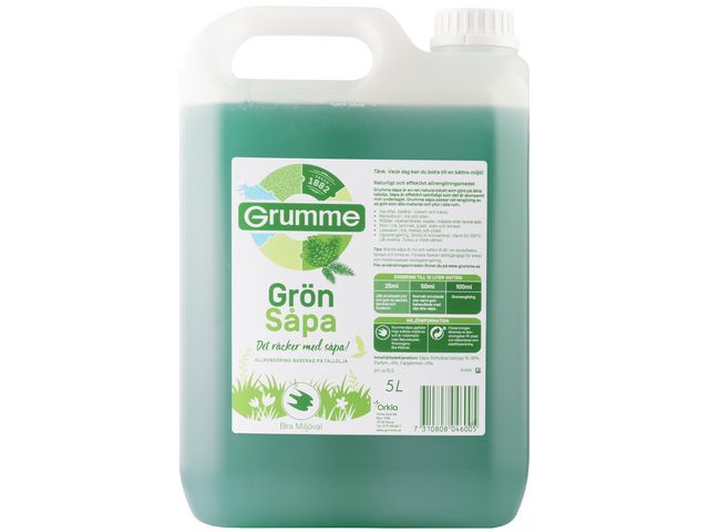 Grumme Allrengöring Grönsåpa 5L, flaska om 5 l