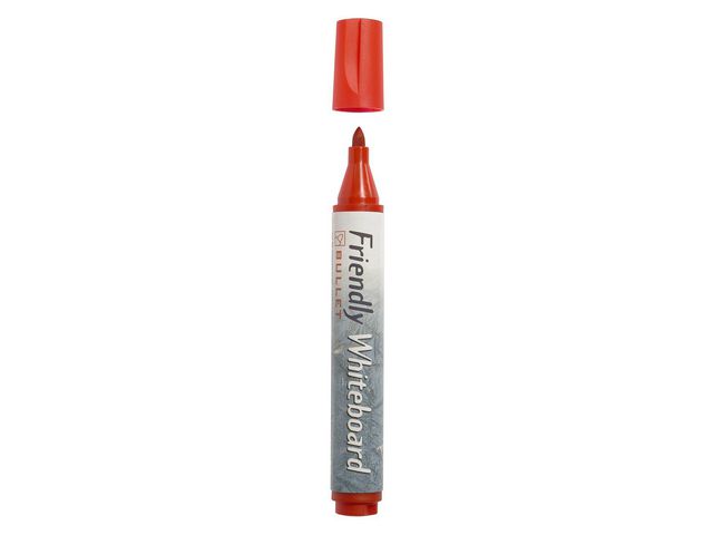 Friendly Whiteboardpenna, icke-permanent, alkoholbaserat pigmentbläck, 1–3 mm, tunn spets, röd, st