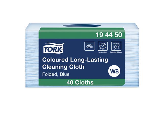Tork Rengöringsduk Premium W8 blå, fp om 40 st