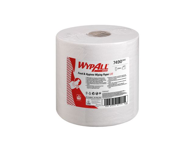 Wypall* Torkrulle L10 extra, 1 lager, 630 ark, centrummatad rulle, 185 mm, vita, rulle om 630 blad