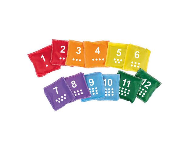 PLAYBOX Ärtpåsar med siffror 12, fp om 12 st