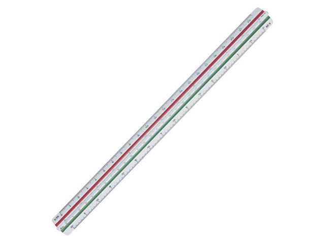 Staedtler Mars® 561 skallinjal för reduktion, färgkodad, 30 cm, st