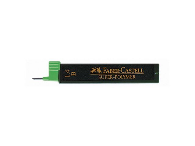 Faber-Castell Stift till mekanisk Super Hi-Polymer-stiftpenna, 1,4 mm B-stift, fp om 6 st
