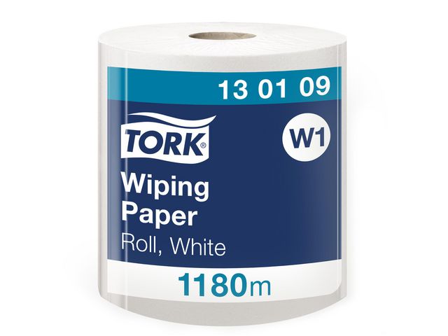 Tork Industritorkrulle Advanced W1 vit, rulle om 1182 m