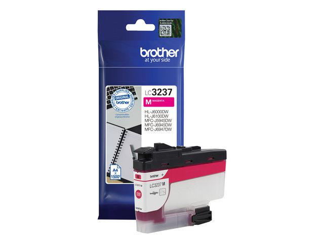 Brother Bläckpatron LC3237M Magenta, st