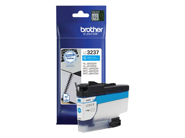 Brother Bläckpatron LC3237C Cyan, st