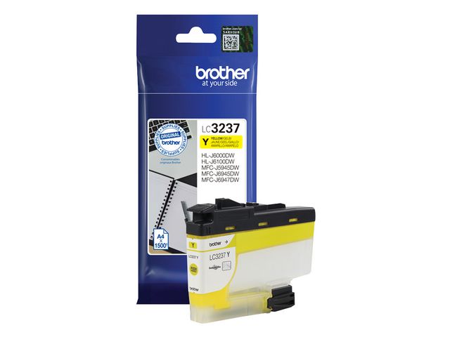 Brother Bläckpatron LC3237Y Gul, st