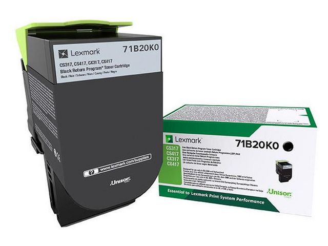 Lexmark Toner 71B20K0 Svart, st