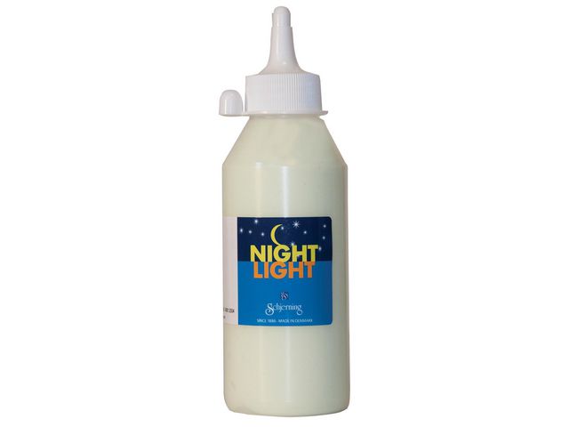 Självlysande färg 250ml, flaska om 250 ml